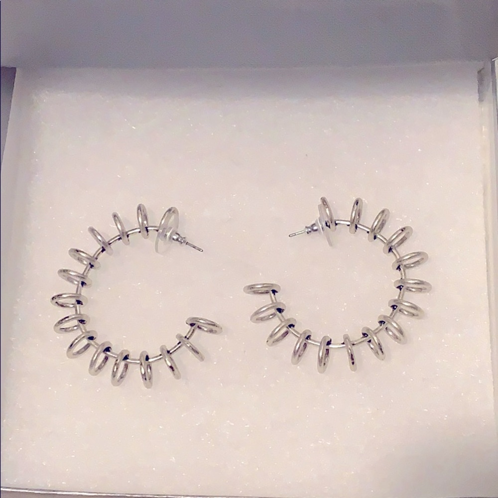 Dannijo Sargent Hoop Earring in Ox Silver